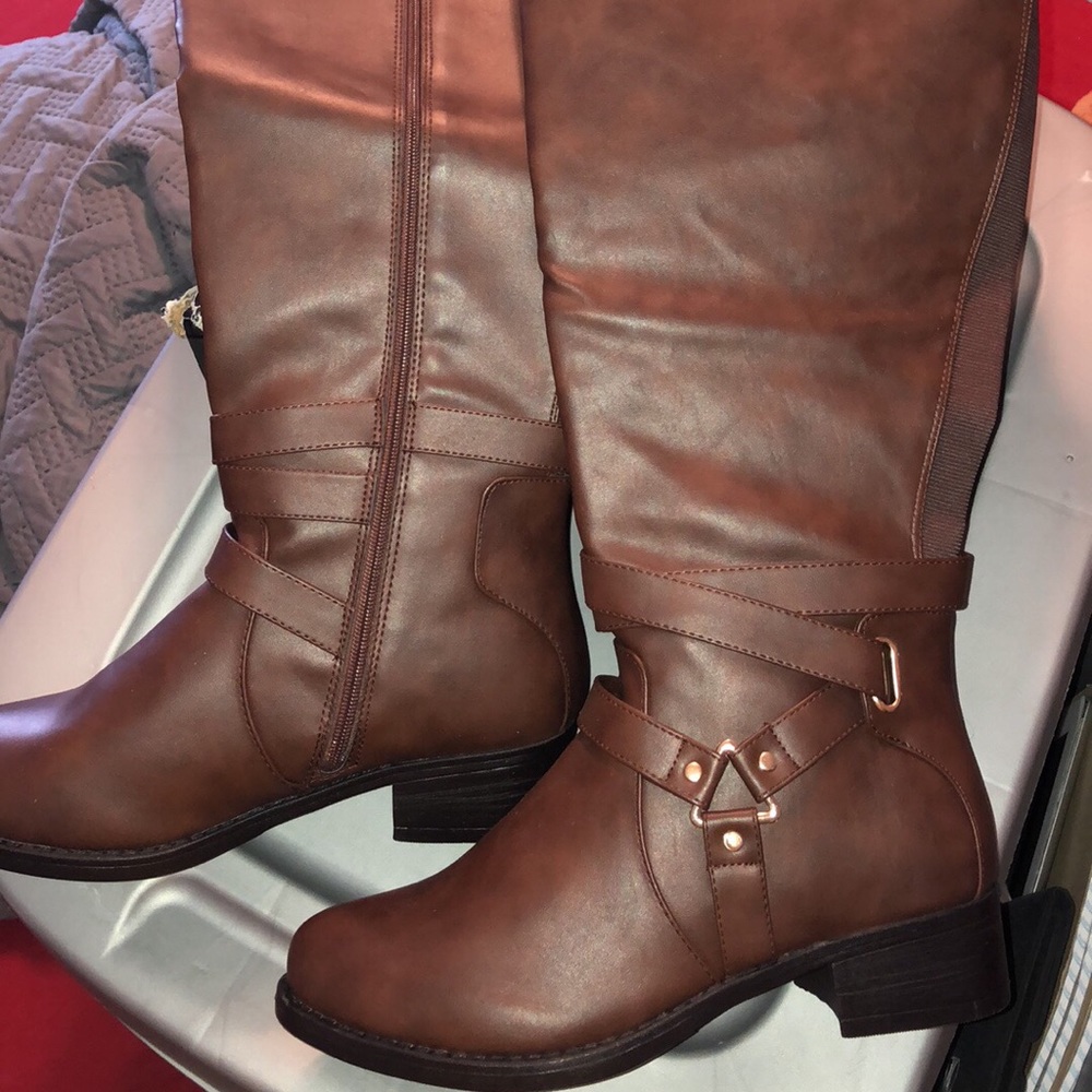 NWT Torrid size 9W over the knee brown boots